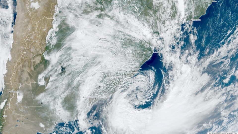 Ciclone extratropical causa instabilidade e traz onda de frio para o Centro-Sul do Brasil