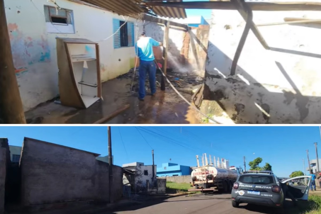Jovem inicia incêndio em madeira e chamas atingem residência em Regente Feijó