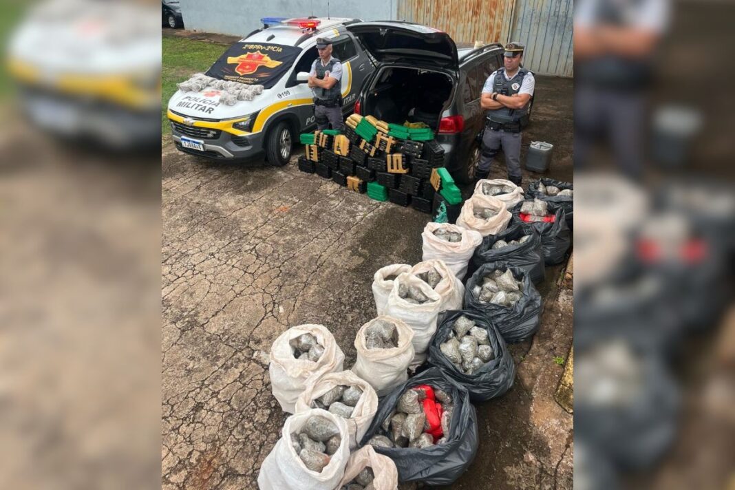 Polícia Rodoviária apreende quase meia tonelada de maconha e skunk em Mirante do Paranapanema