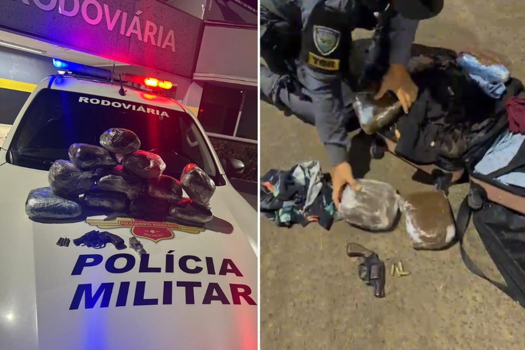 Passageiro é detido com haxixe e revólver em ônibus na Raposo Tavares