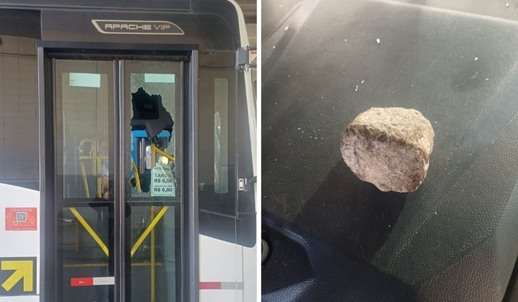 Motorista de ônibus fica ferido após ser atingido por pedra em Campinas após discussão no trânsito