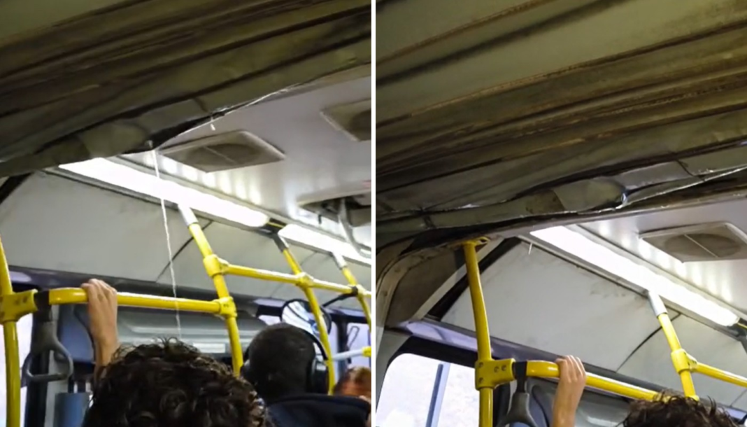 Passageiros são molhados por goteiras em ônibus do BRT de Campinas