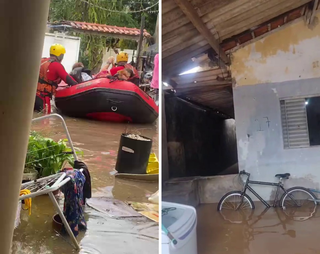 Temporal em Sumaré deixa 100 casas atingidas e exige resgates de barco