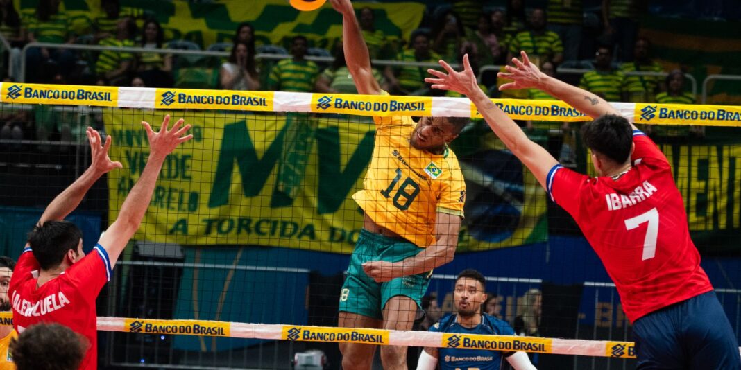 Vôlei masculino: Brasil estreia com vitória sobre o Chile no Campeonato Sul-Americano