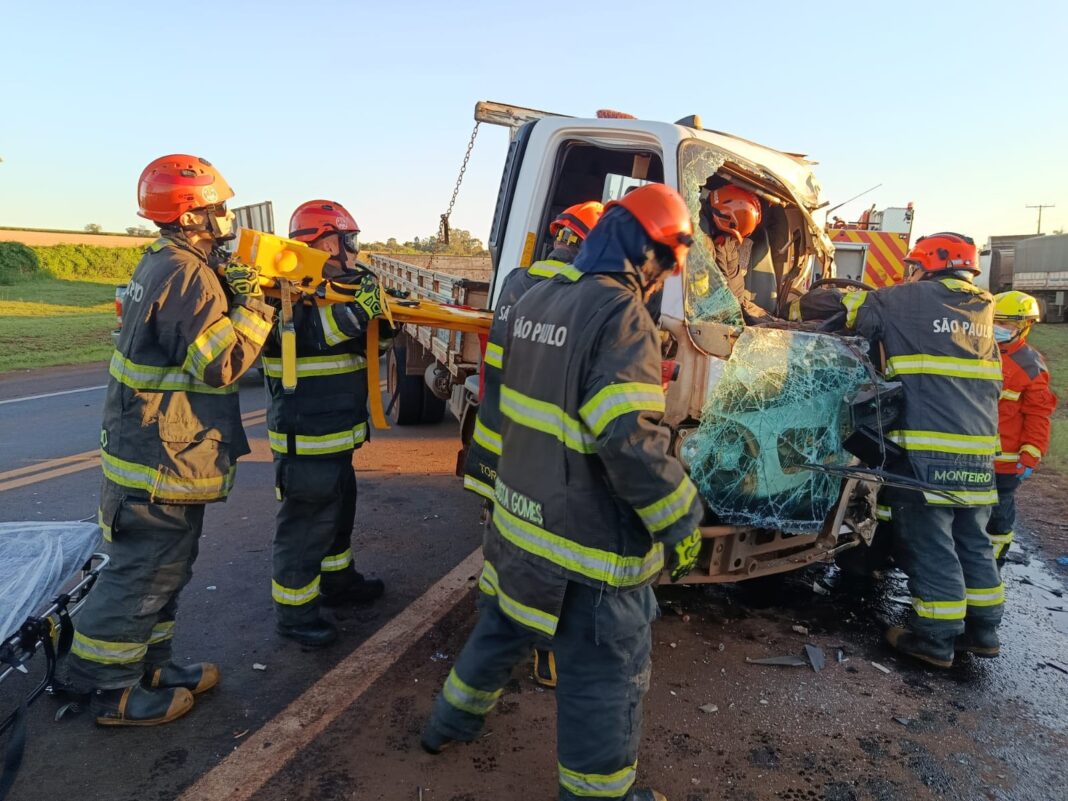 Colisão entre Caminhão e Van Causa Acidente Grave em Rodovia de Avaré e Deixa Vítima Presa às Ferragens