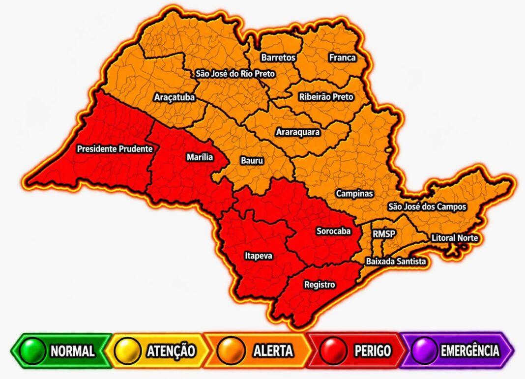 Defesa Civil emite alerta para tempestades severas, granizo e risco de tornados no interior de SP